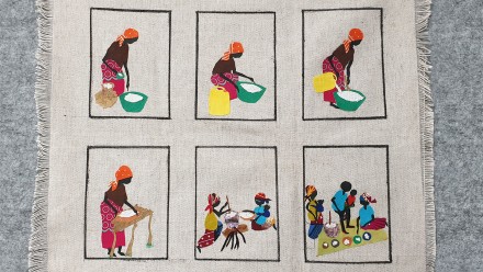 Placemat depicting the 'Wetting method' Placemat depicting the 'Wetting method'