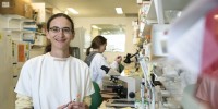 Dr Aude Fahrer Dr Aude Fahrer in the lab