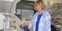 Susan Howitt in the lab Susan Howitt in the lab