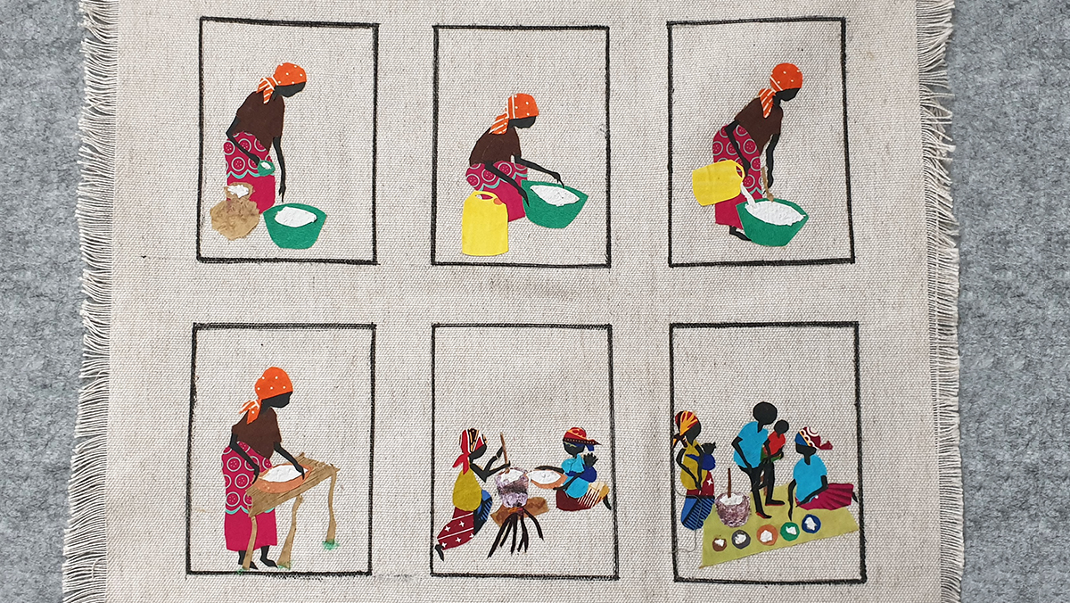 Image: A place-mat illustrating stages of the wetting method. Image: A place-mat illustrating stages of the wetting method.