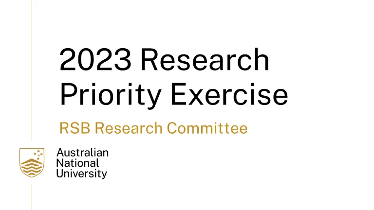 2023 Research Priority Exercise