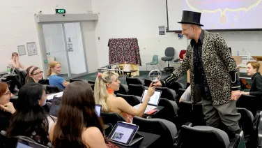 Professor Bruno von Schmarotzersindwunderbarhausen - Professor Alexander Maier's alter ego. Image: Sharyn Wragg